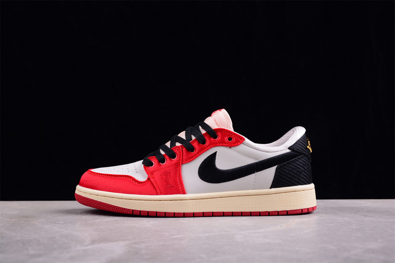 Trophy Room Air Jordan 1 Low Black/Varsity Red/Muslin/Baltic Blue/Yellow Strike 27