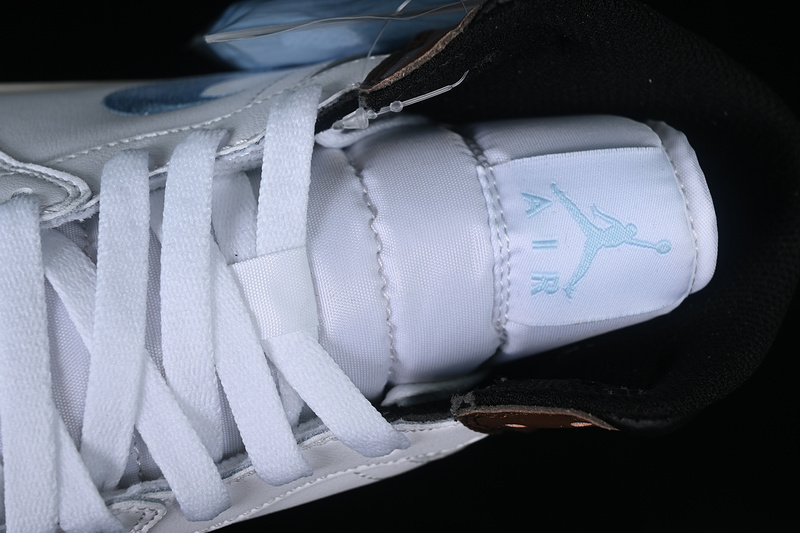 Air Jordan 1 Mid White/Black/Sail/Blue Grey 25