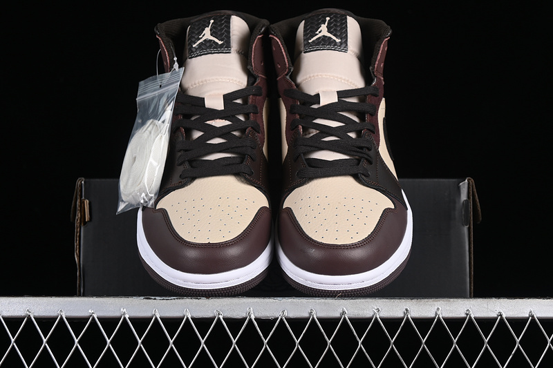 Air Jordan 1 Mid White/Brown/Black/Yellow 19