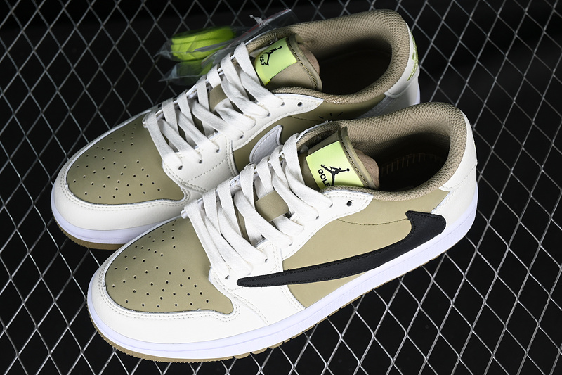 Travis Scott Air Jordan 1 Low Og White/Green/Black 19