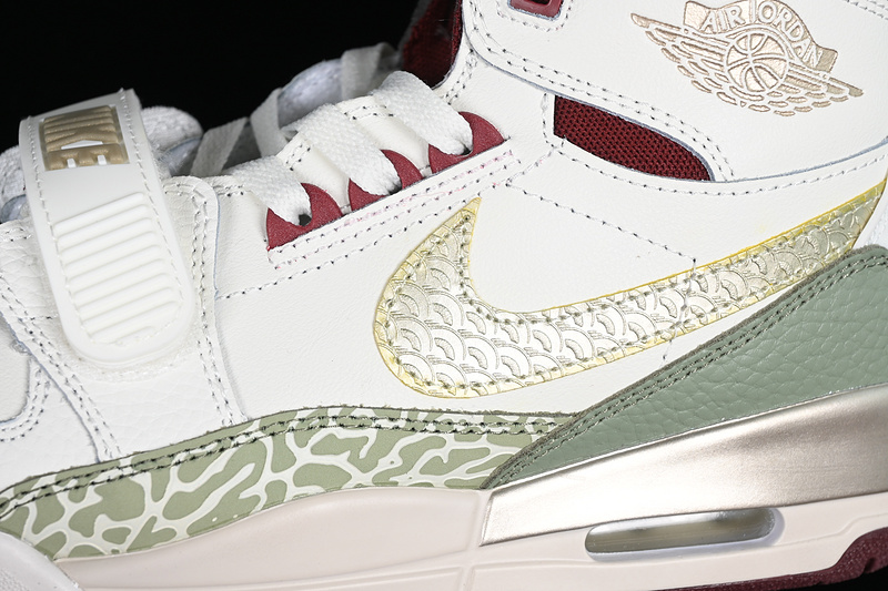 Air Jordan Legacy White/Green/Gold 3