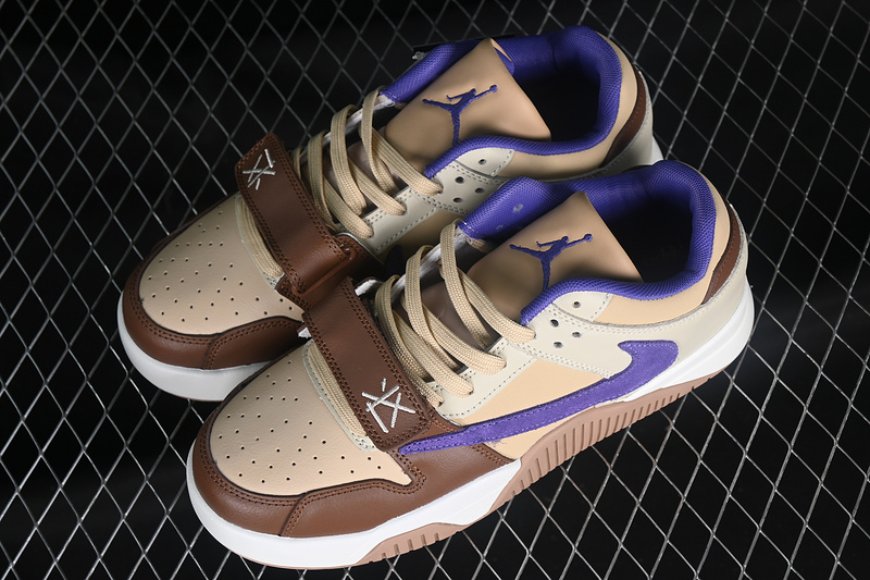 Travis Scott Jordan Cut The Check Grey/Brown/Purple/White 23