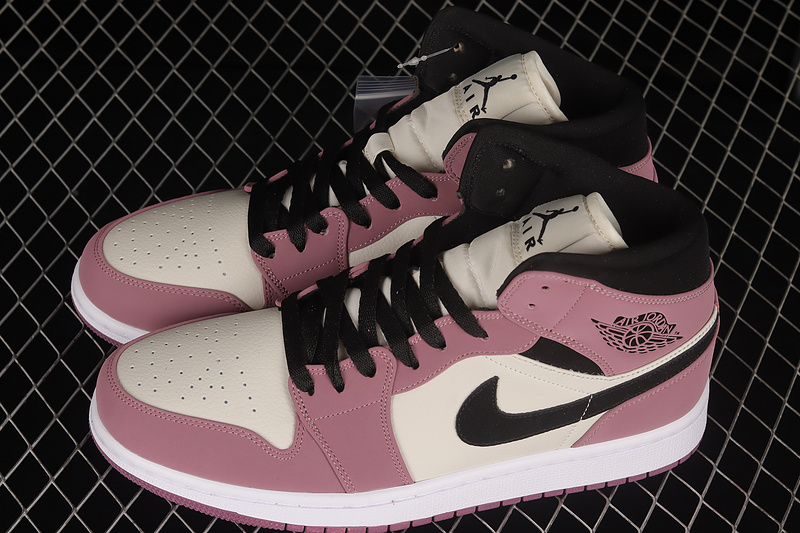 Air Jordan 1 Mid Se White/Berry Pink/Black 5