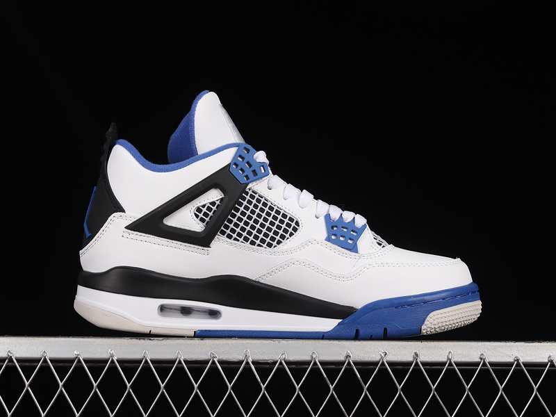 Air Jordan 4 Retro Motorsports White/Game Royal-Black 19