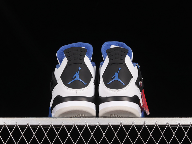 Air Jordan 4 Retro Motorsports White/Game Royal-Black 23