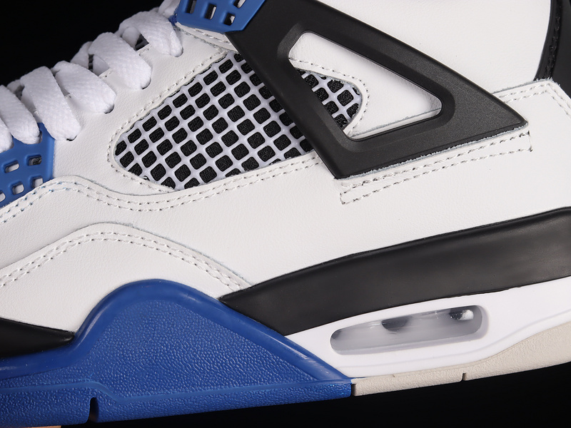 Air Jordan 4 Retro Motorsports White/Game Royal-Black 27