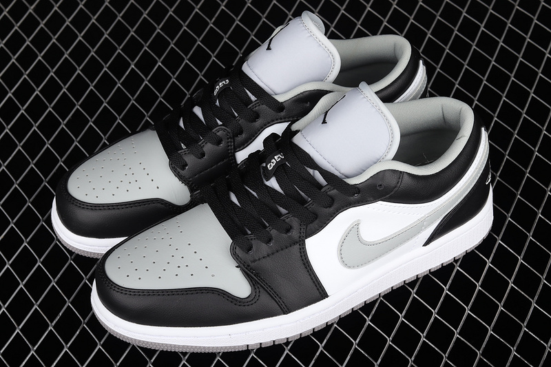 Air Jordan 1 Low Black/Black/Light Smoke Grey/White 3