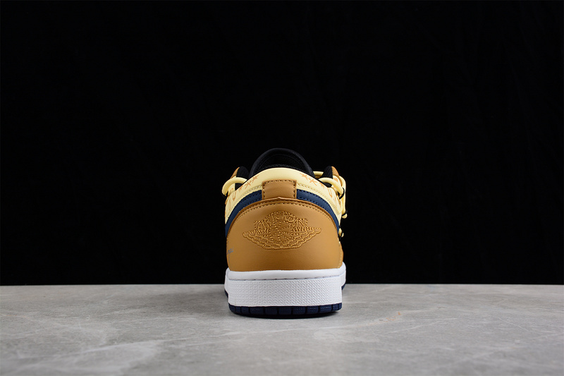 Air Jordan 1 Low Brown/Yellow/Black-Blue 31