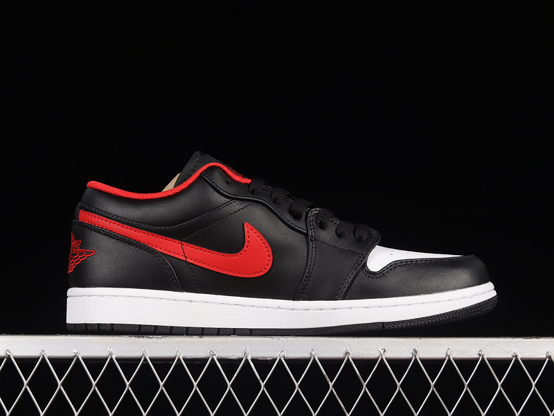 Air Jordan 1 Low White Toe Black/Fire Red/White 13