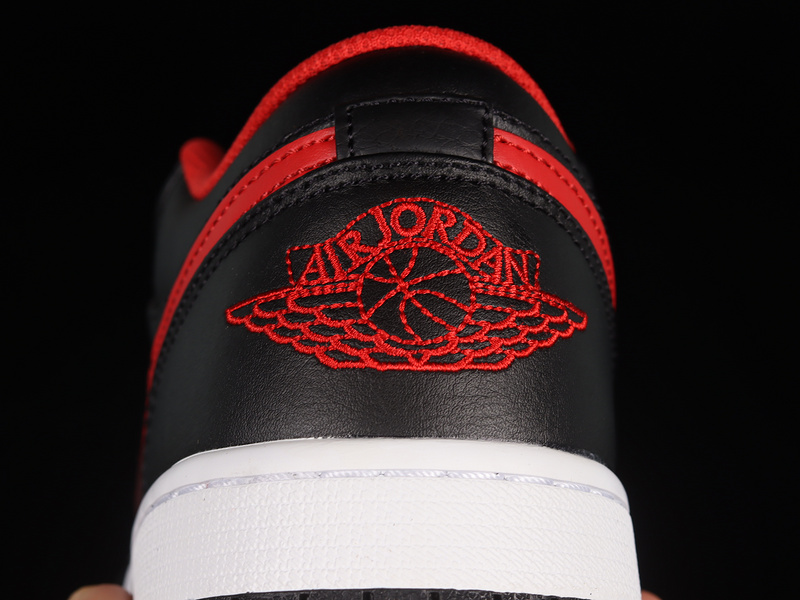 Air Jordan 1 Low White Toe Black/Fire Red/White 27