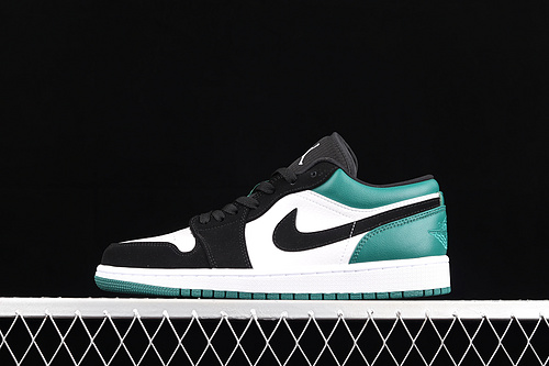 Air Jordan 1 Low White/Black-Mystic Green 5