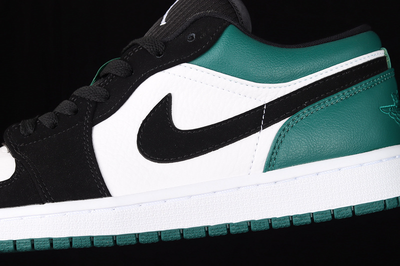 Air Jordan 1 Low White/Black-Mystic Green 7