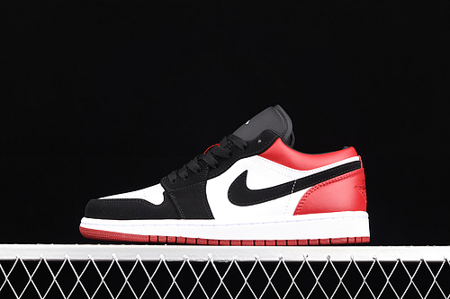 Air Jordan 1 Low Black Toe White/Black-Gym Red 19