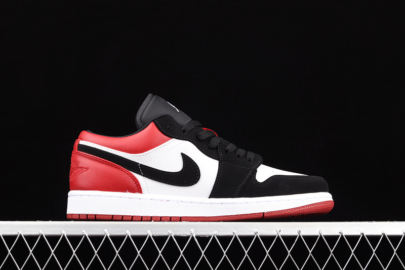 Air Jordan 1 Low Black Toe White/Black-Gym Red 27