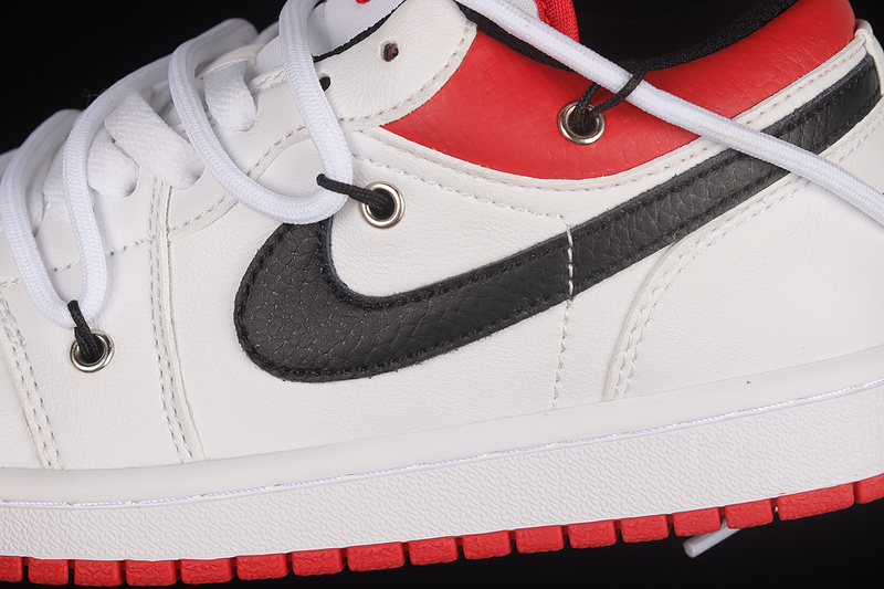 Air Jordan 1 Low White/University Red/Black 7