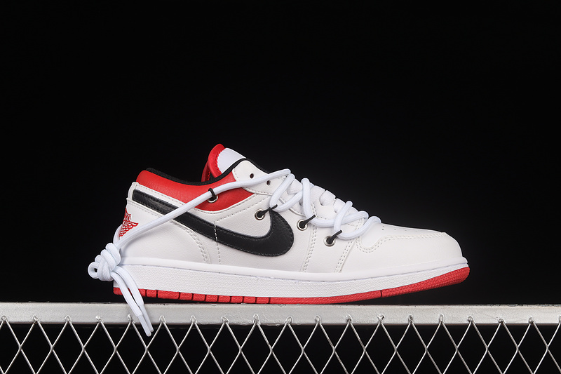 Air Jordan 1 Low White/University Red/Black 9