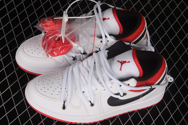 Air Jordan 1 Low White/University Red/Black 15