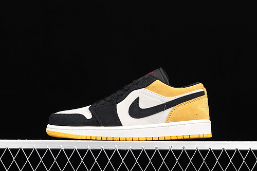 Air Jordan 1 Low Sail/Gym Red-University Gold-Black 7