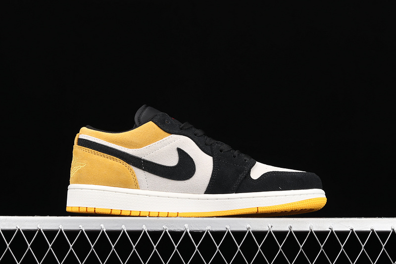 Air Jordan 1 Low Sail/Gym Red-University Gold-Black 23