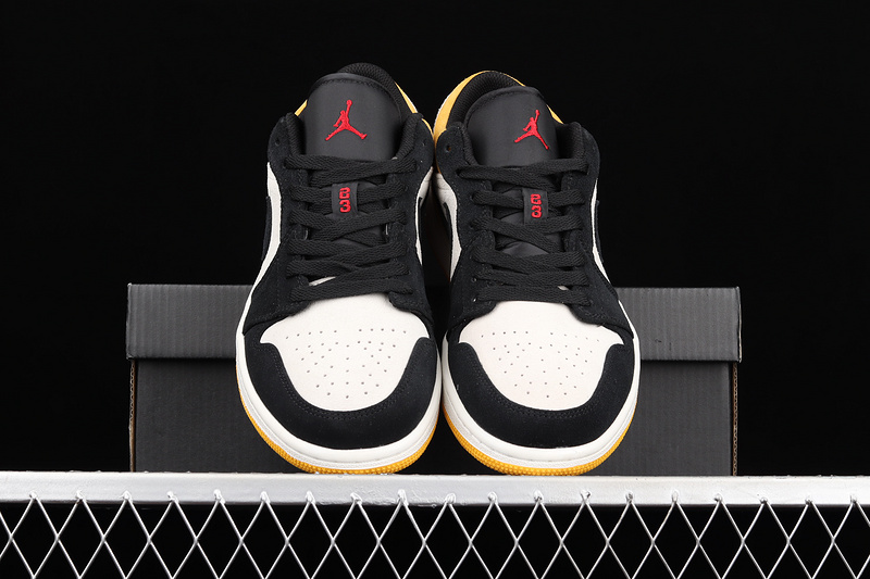 Air Jordan 1 Low Sail/Gym Red-University Gold-Black 29