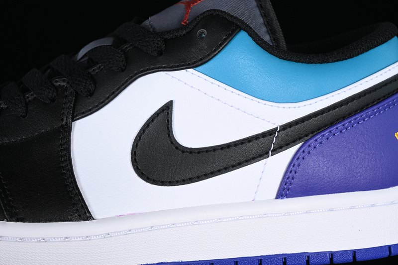 Air Jordan 1 Low White/Black/Blue/Purple 5