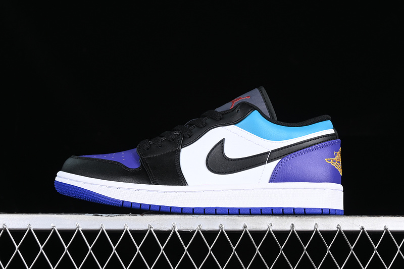 Air Jordan 1 Low White/Black/Blue/Purple 9