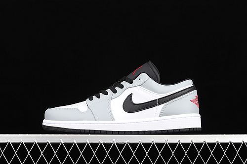 Air Jordan 1 Low Gs Light Smoke Grey/Gym Red/White 9