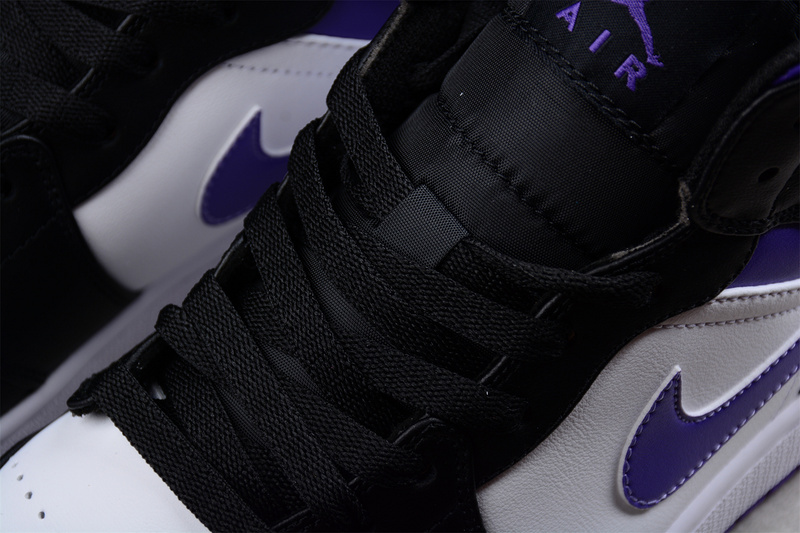 Air Jordan 1 Mid White/Black/Court Purple 15