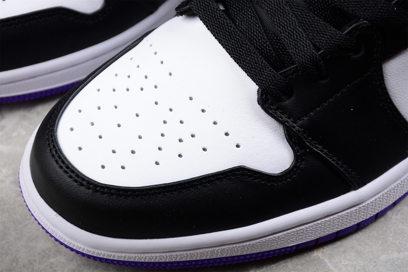 Air Jordan 1 Mid White/Black/Court Purple 21