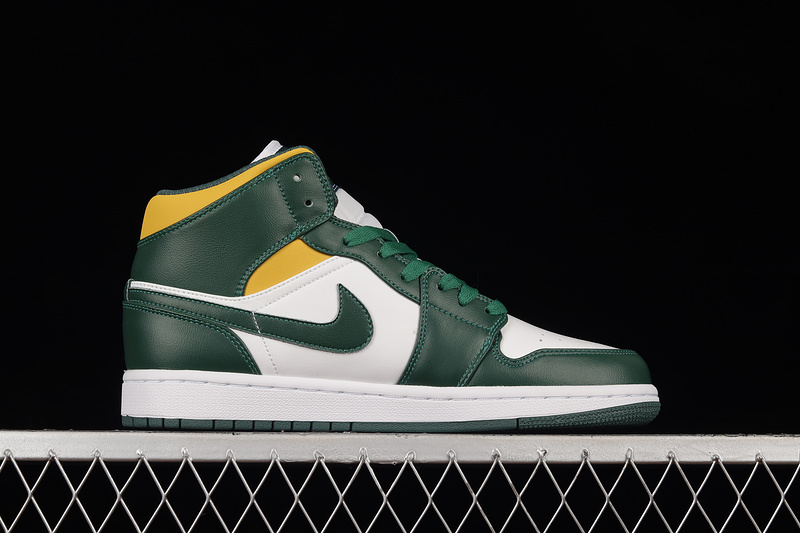 Air Jordan 1 Mid Sonics Noble Green/White/Pollen 9