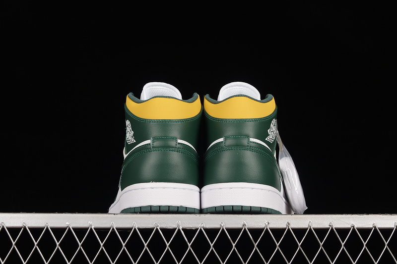 Air Jordan 1 Mid Sonics Noble Green/White/Pollen 11