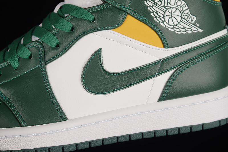 Air Jordan 1 Mid Sonics Noble Green/White/Pollen 21