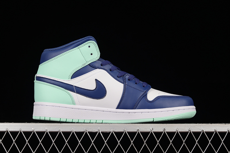 Air Jordan 1 Mid Mystic Navy/Mint Foam/White 27