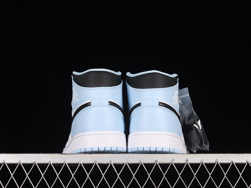 Air Jordan 1 Mid Gs Ice Blue/Black/Sail/White 9