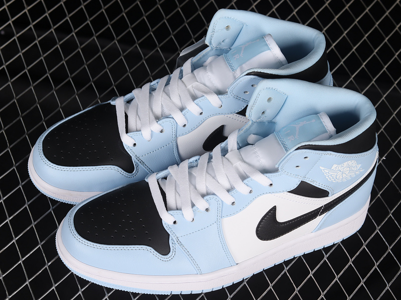 Air Jordan 1 Mid Gs Ice Blue/Black/Sail/White 15