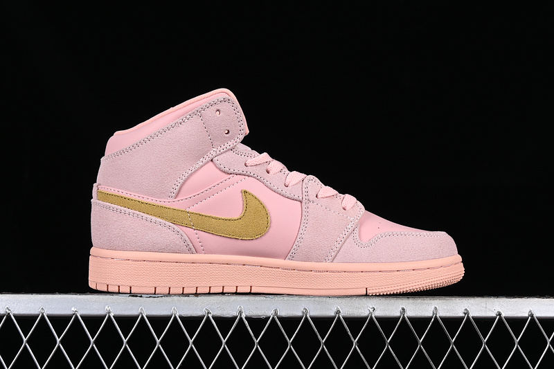 Air Jordan 1 Mid Yellow/Pink/Grey 9