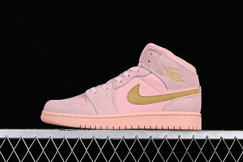 Air Jordan 1 Mid Yellow/Pink/Grey 25