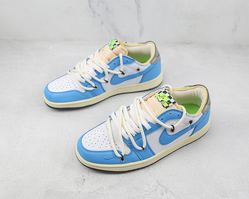 Air Jordan 1 Low White/White/Blue 7