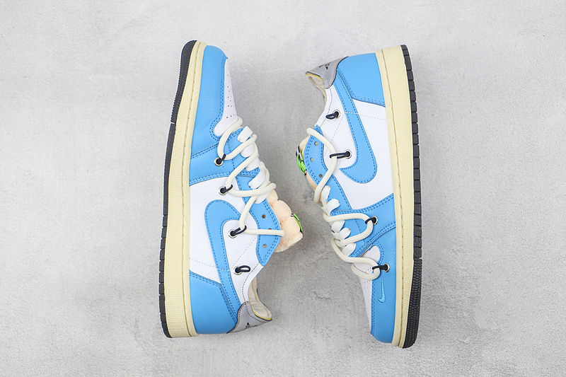 Air Jordan 1 Low White/White/Blue 11