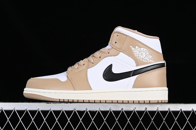 Wmns Air Jordan 1 Mid Desert Sail/Black/Desert 9