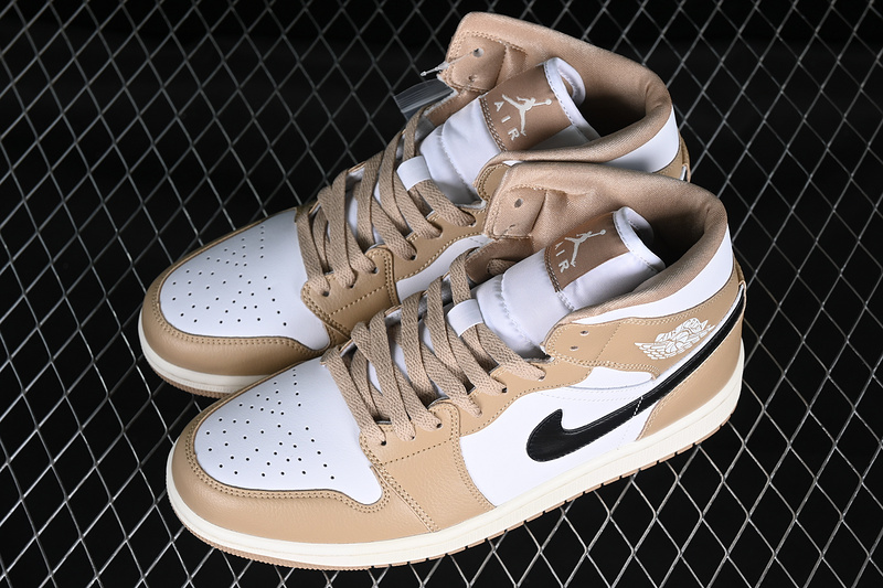 Wmns Air Jordan 1 Mid Desert Sail/Black/Desert 15