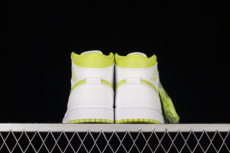 Air Jordan 1 Mid White/Lime 5