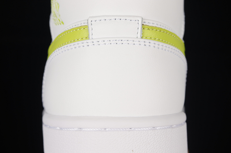 Air Jordan 1 Mid White/Lime 9