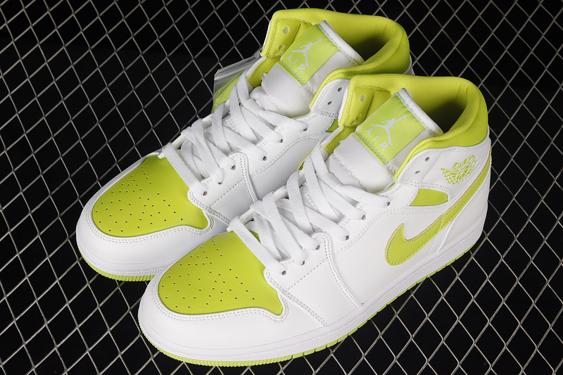 Air Jordan 1 Mid White/Lime 13