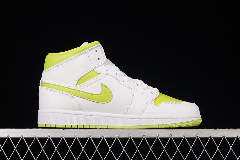 Air Jordan 1 Mid White/Lime 25