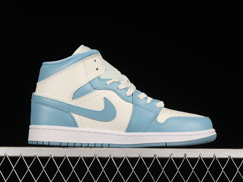 Air Jordan 1 Mid Sail/Sail/Worn Blue 15