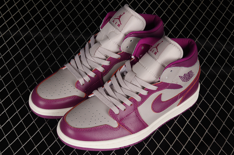 Air Jordan 1 Mid Magenta/Light Grey/White 17