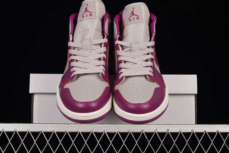 Air Jordan 1 Mid Magenta/Light Grey/White 19