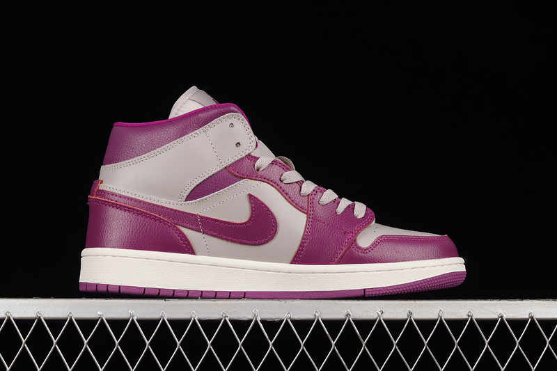 Air Jordan 1 Mid Magenta/Light Grey/White 25