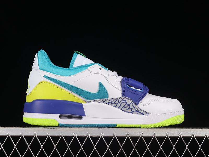 Just Don Air Jordan Legacy 312 Low Neon White/Ultramarine Neon Yellowaquamarine 19